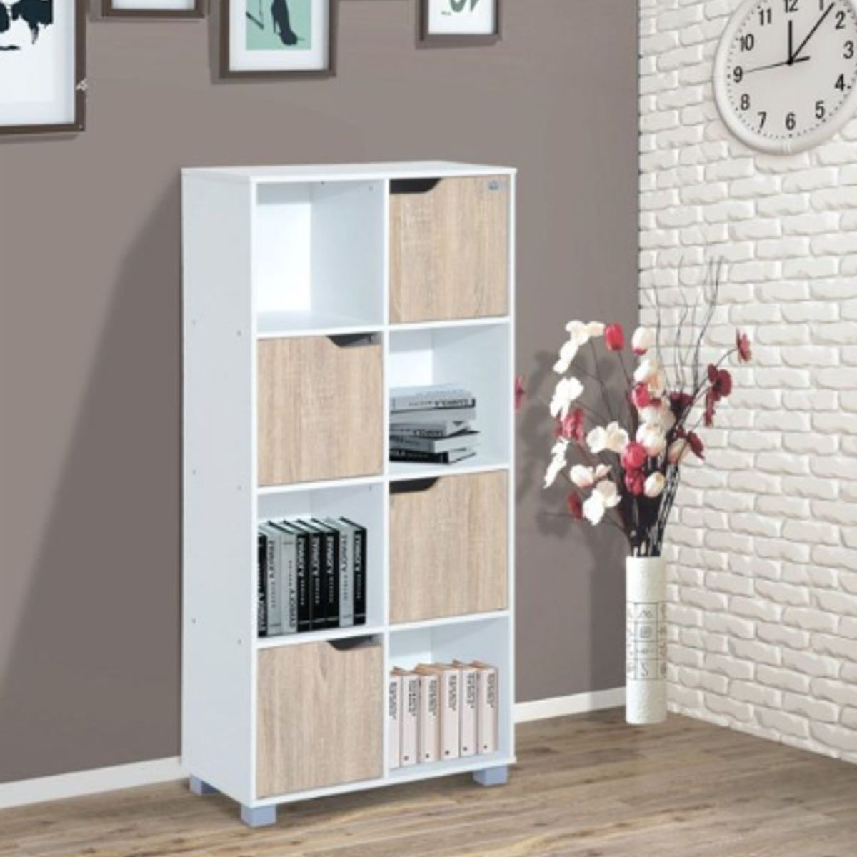 NACION MUEBLES - Librero Atenea color Blanco NM