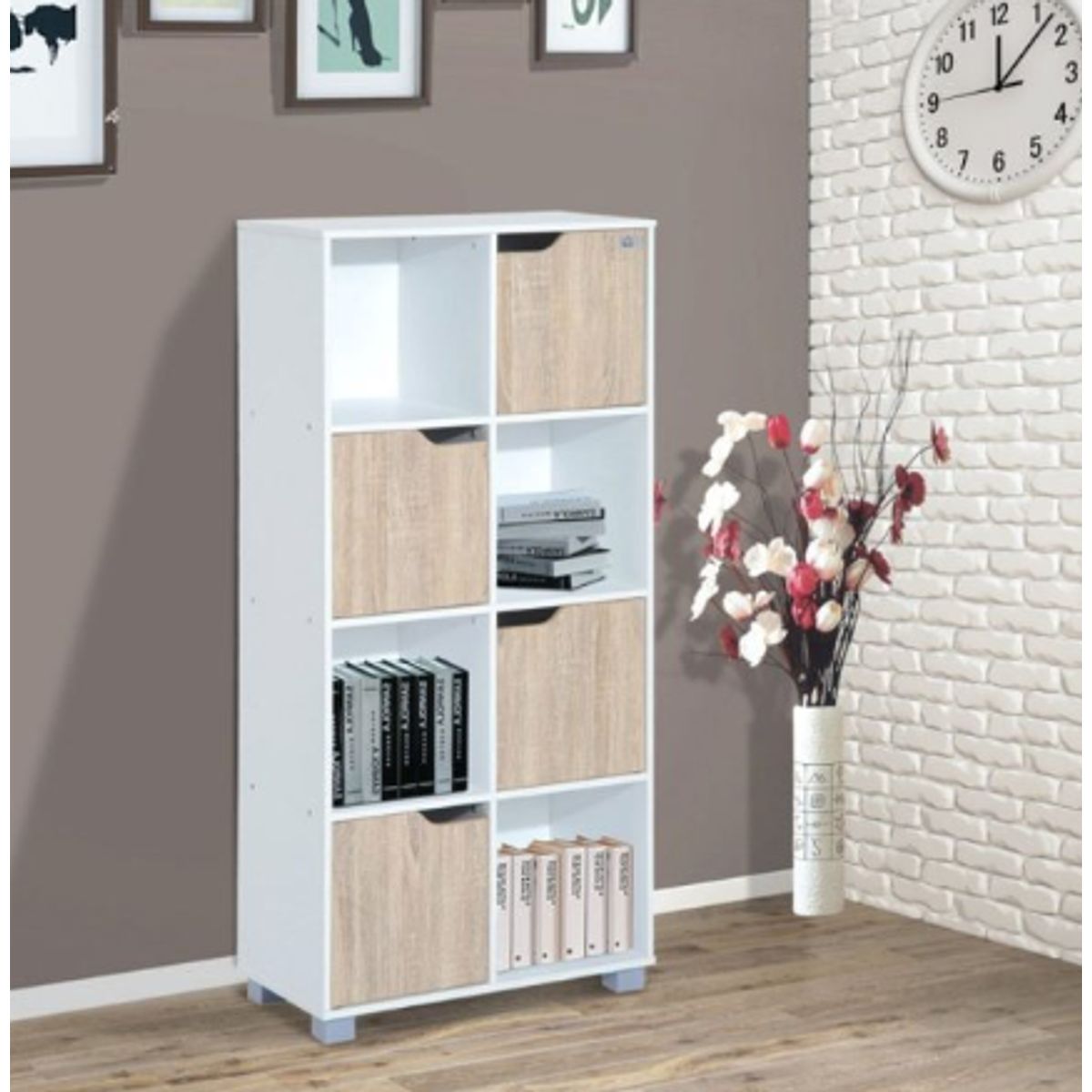 NACION MUEBLES - Librero Atenea color Blanco NM