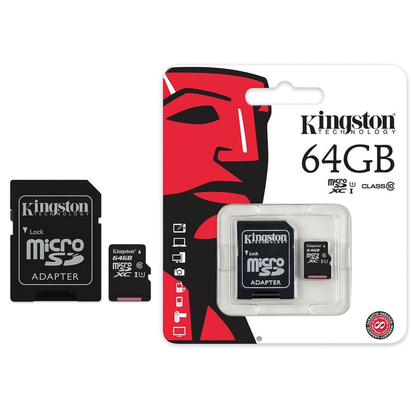 KINGSTON - Memoria Micro Sd 64 Gb Kingston Class 10 Original