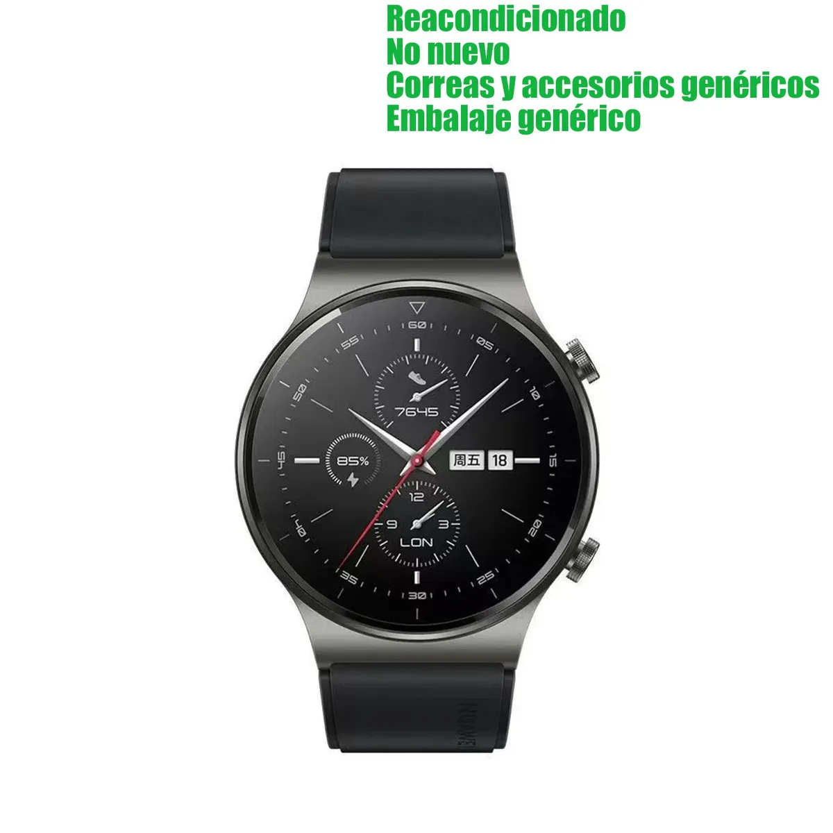 HUAWEI - Huawei GT 2 Pro 46mm Bluetooth Gris Reacondicionado SemiNuevo
