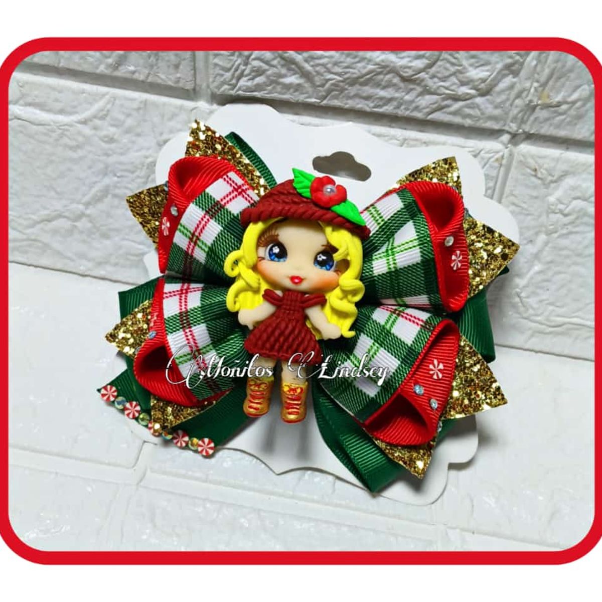 GENERICO - Maxilazo Niña Rojo - Moñitos Lindsey