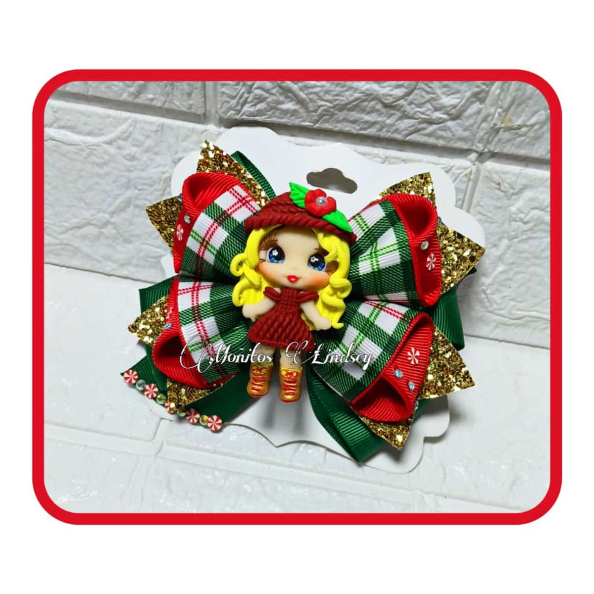 GENERICO - Maxilazo Niña Rojo - Moñitos Lindsey