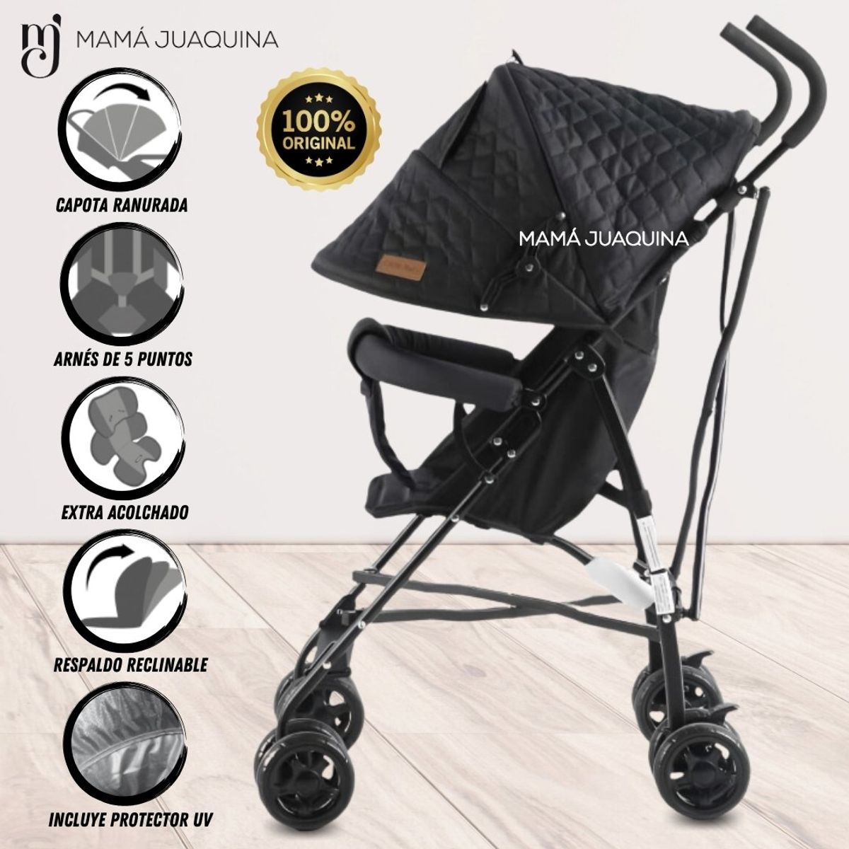 LITTLE - Coche Bastón Deportivo «AIMAR» Edición Limitada Black