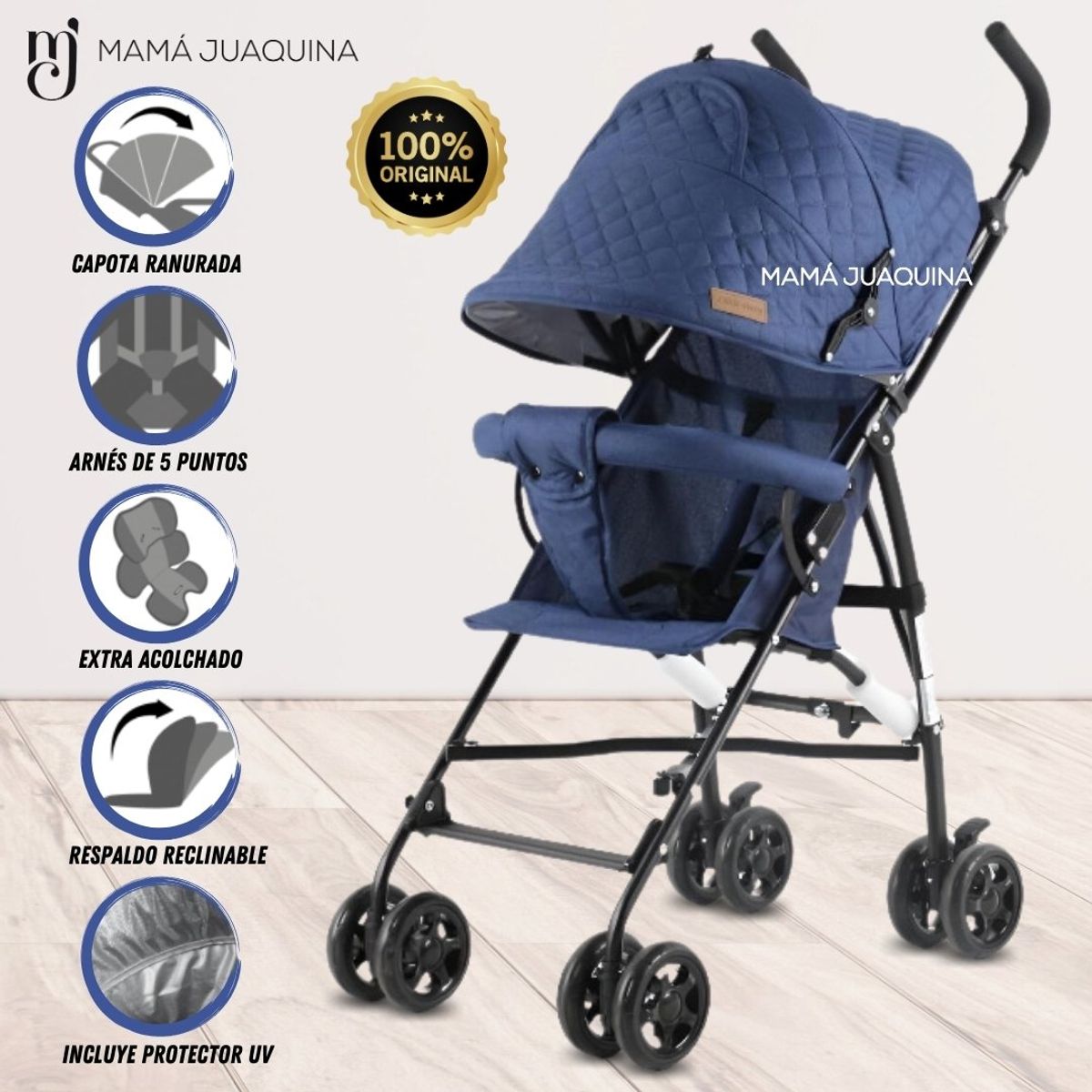 LITTLE - Coche Bastón Deportivo «AIMAR» Edición Limitada Blue