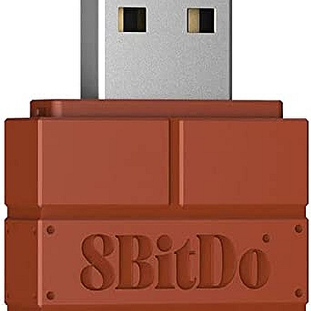 8BITDO - 8BitDo Wireless USB Adapter 2 para Switch, PC, Raspberry Pi (NARANJA).