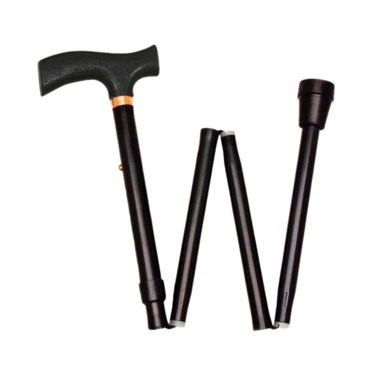 GENERICO - Bastón Plegable Ortopédico Aluminio Negro