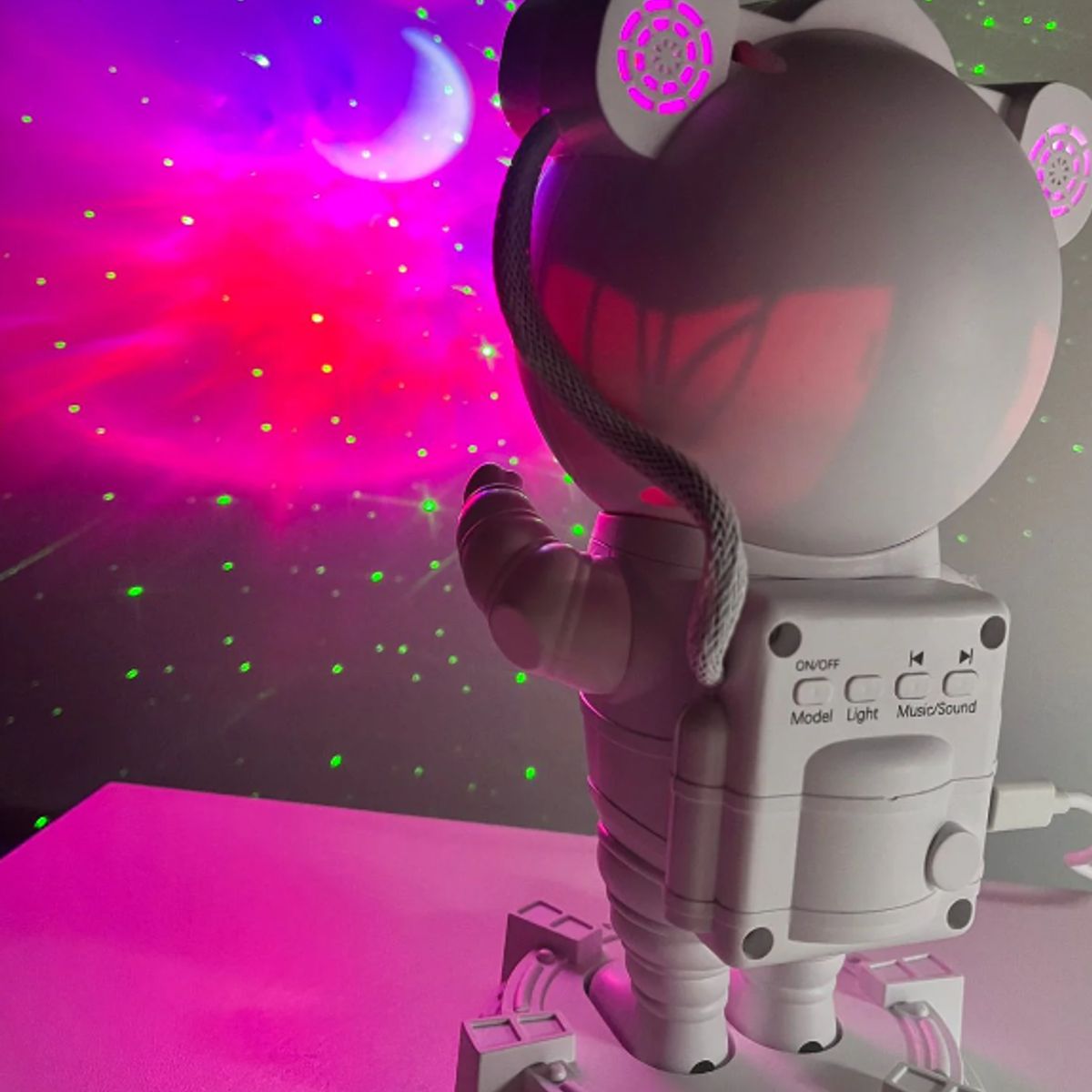 GENERICO - Proyector Led Astronauta Galaxia con Bluetooth