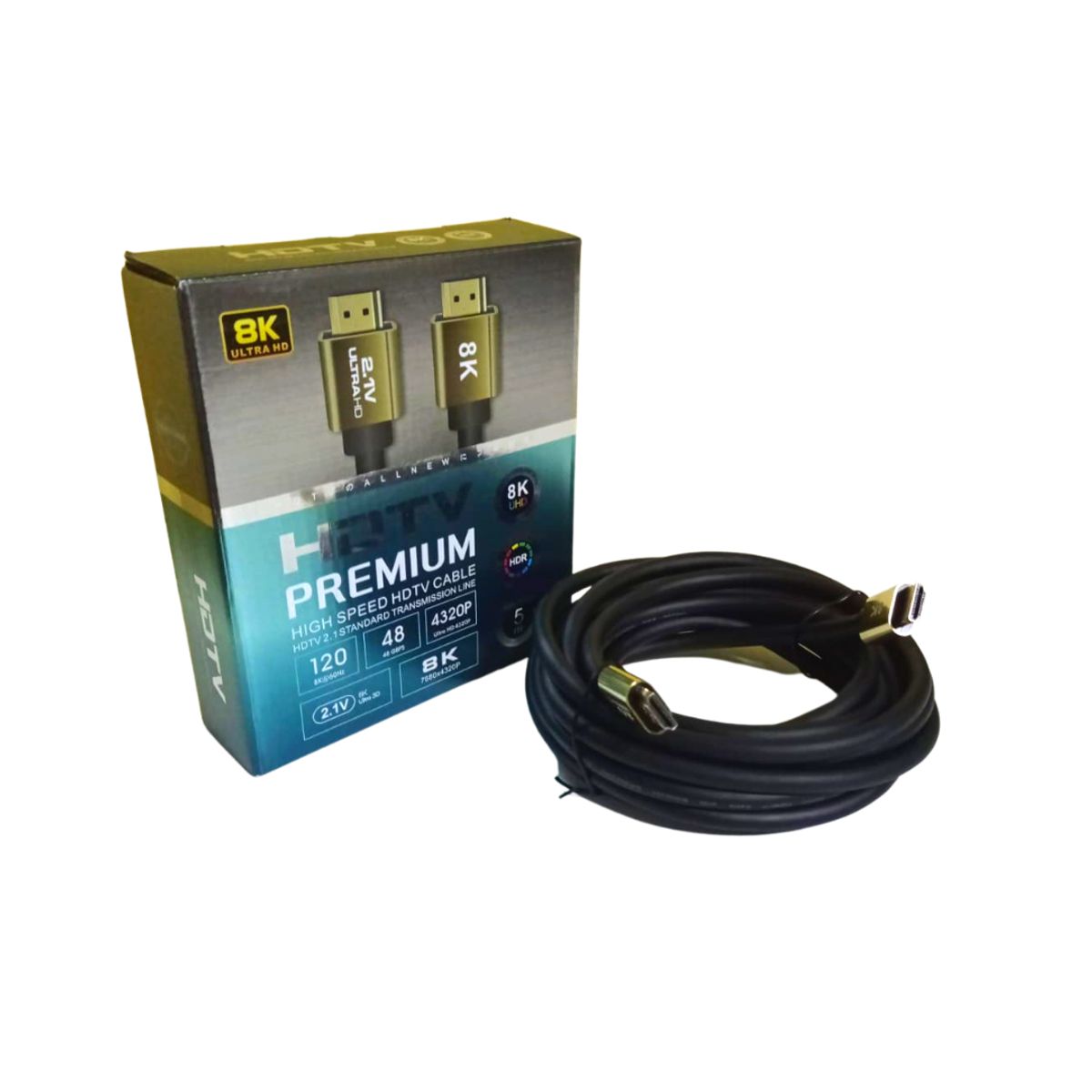 GENERICO - Cable Hdmi 5m 8k 21v Ultra Hd 4320p Alta Velocidad 60hz