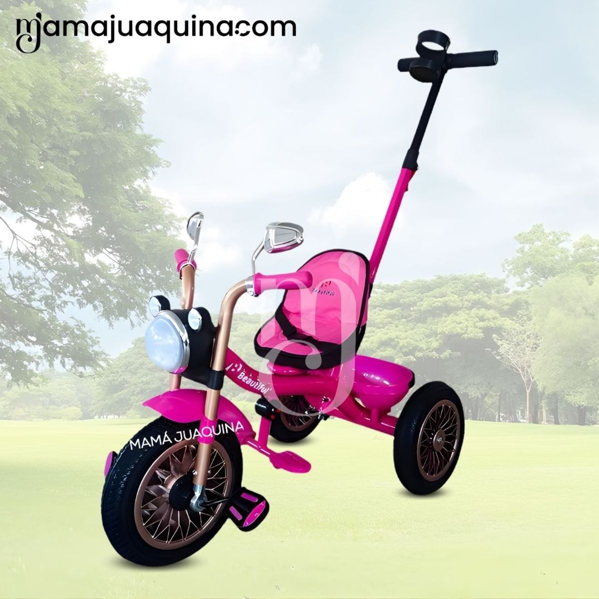 BEAUTIFUL - Triciclo Chavito «SKYLER» con Mochila Dark Pink