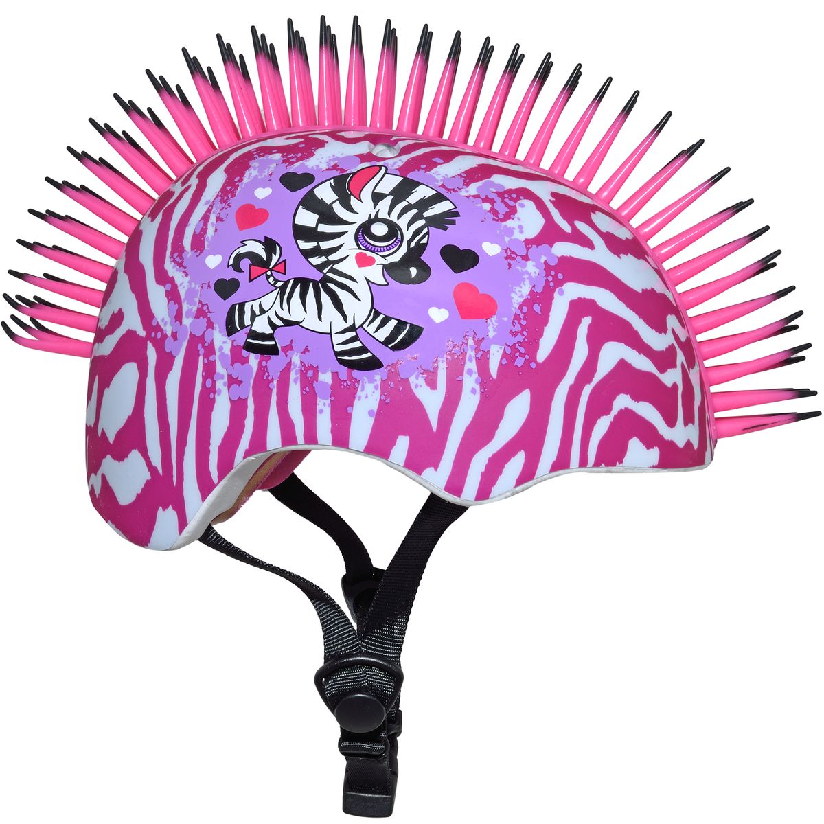 RASKULLZ - Casco de bicicleta - Zebra Mohawk - Certificado Talla S