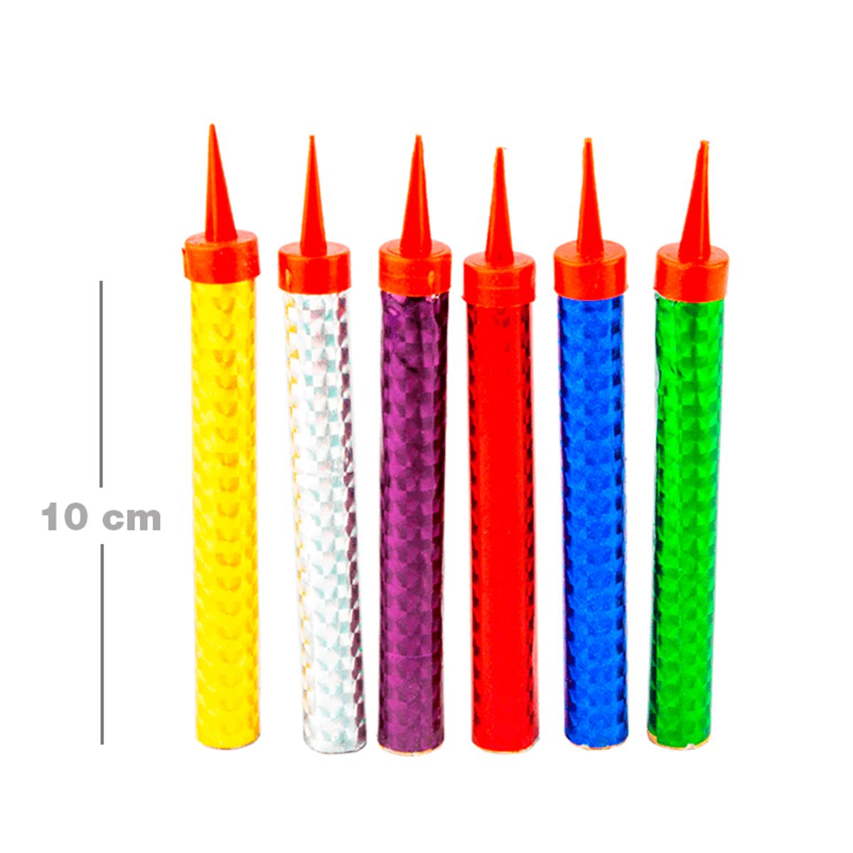 GENERICO - Velas para cumpleaños Pack de 12 unds modelo volcan de 10 cm