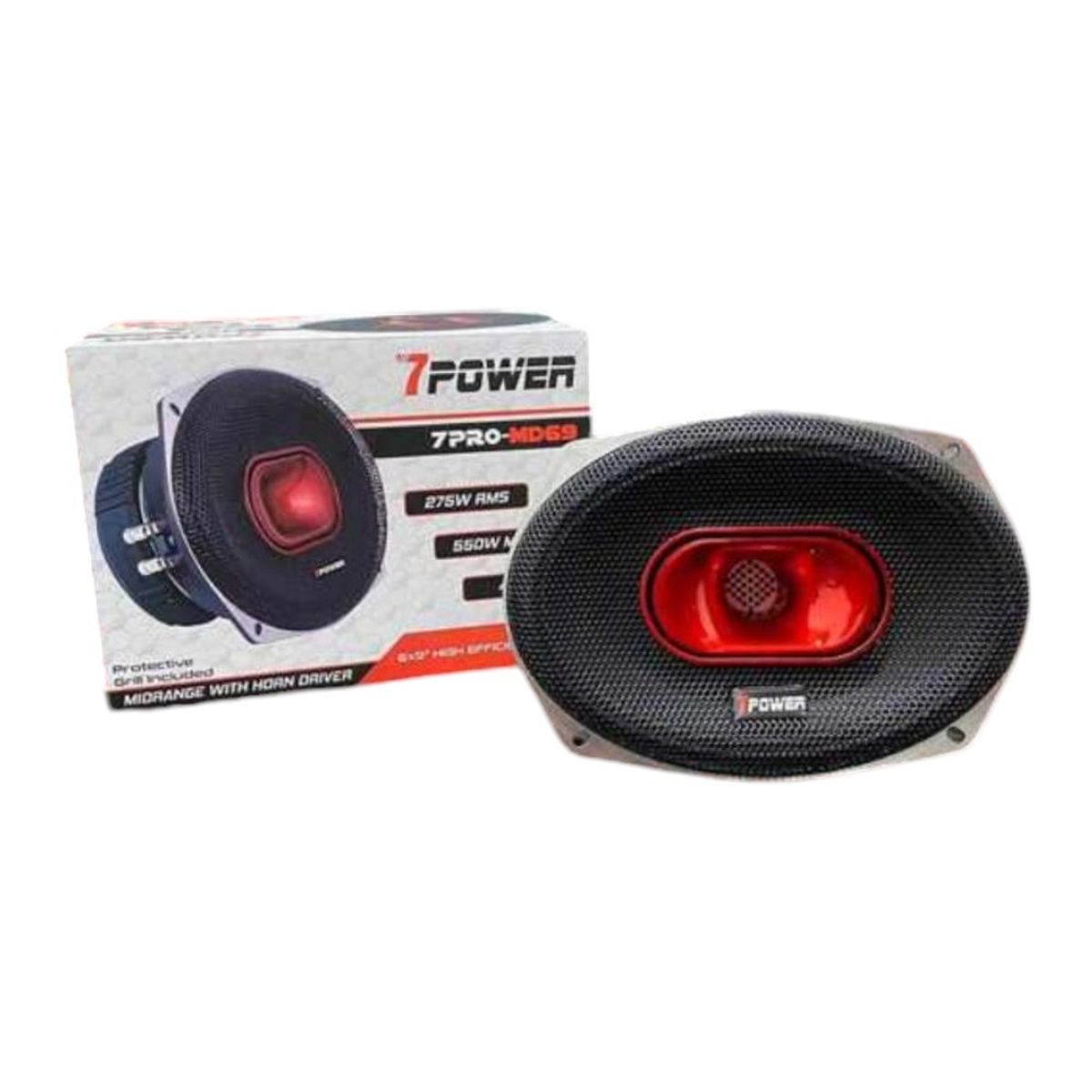 GENERICO - Parlante Medio Rango Coaxial con Driver 6,9" Ovalado 7 Power 550W