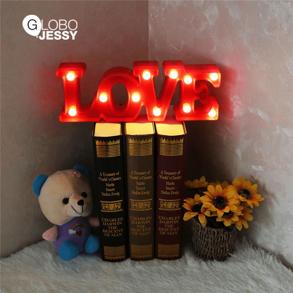 GENERICO - Lampara Led Forma De Love