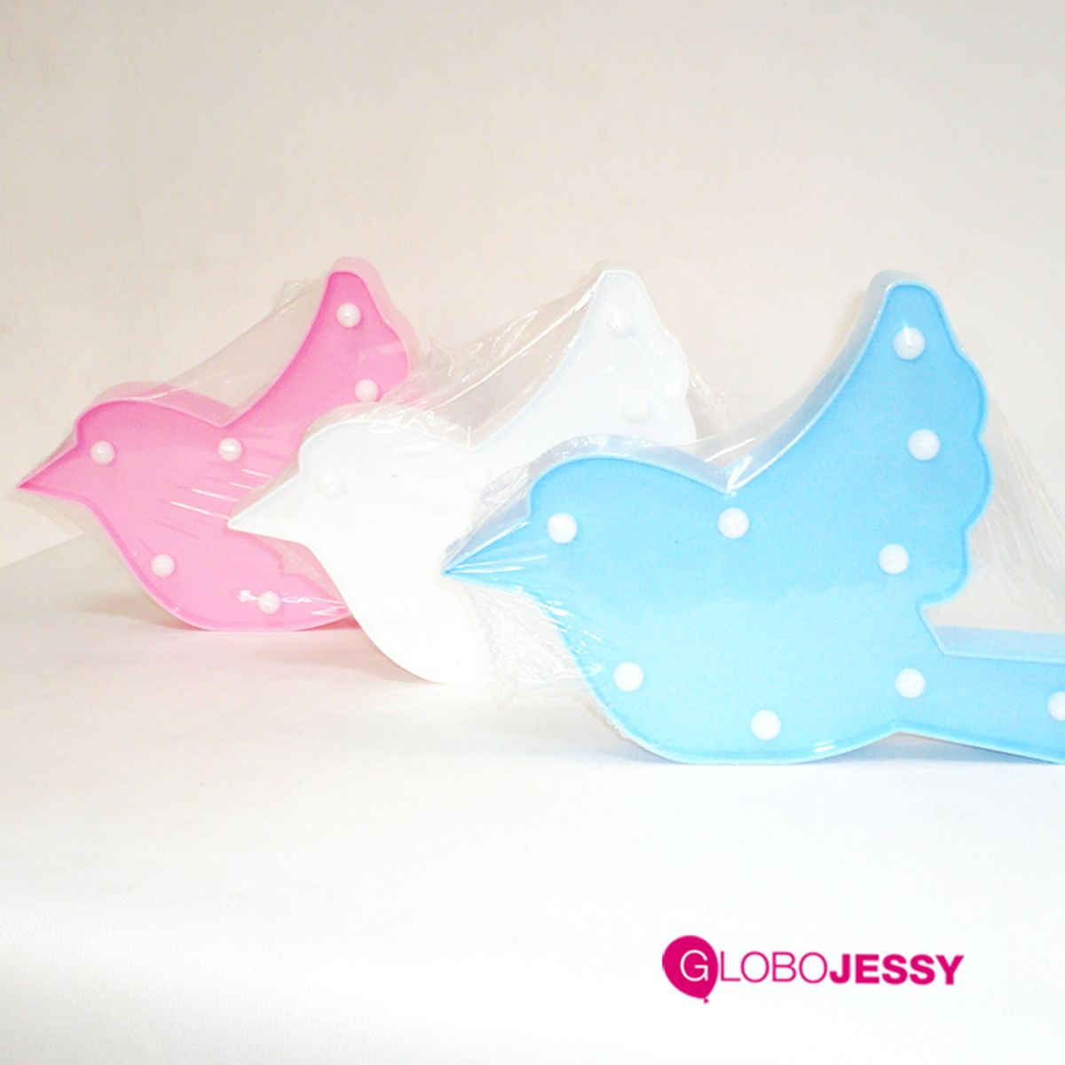 GENERICO - Lampara Led Forma De Paloma set x 3 unidades