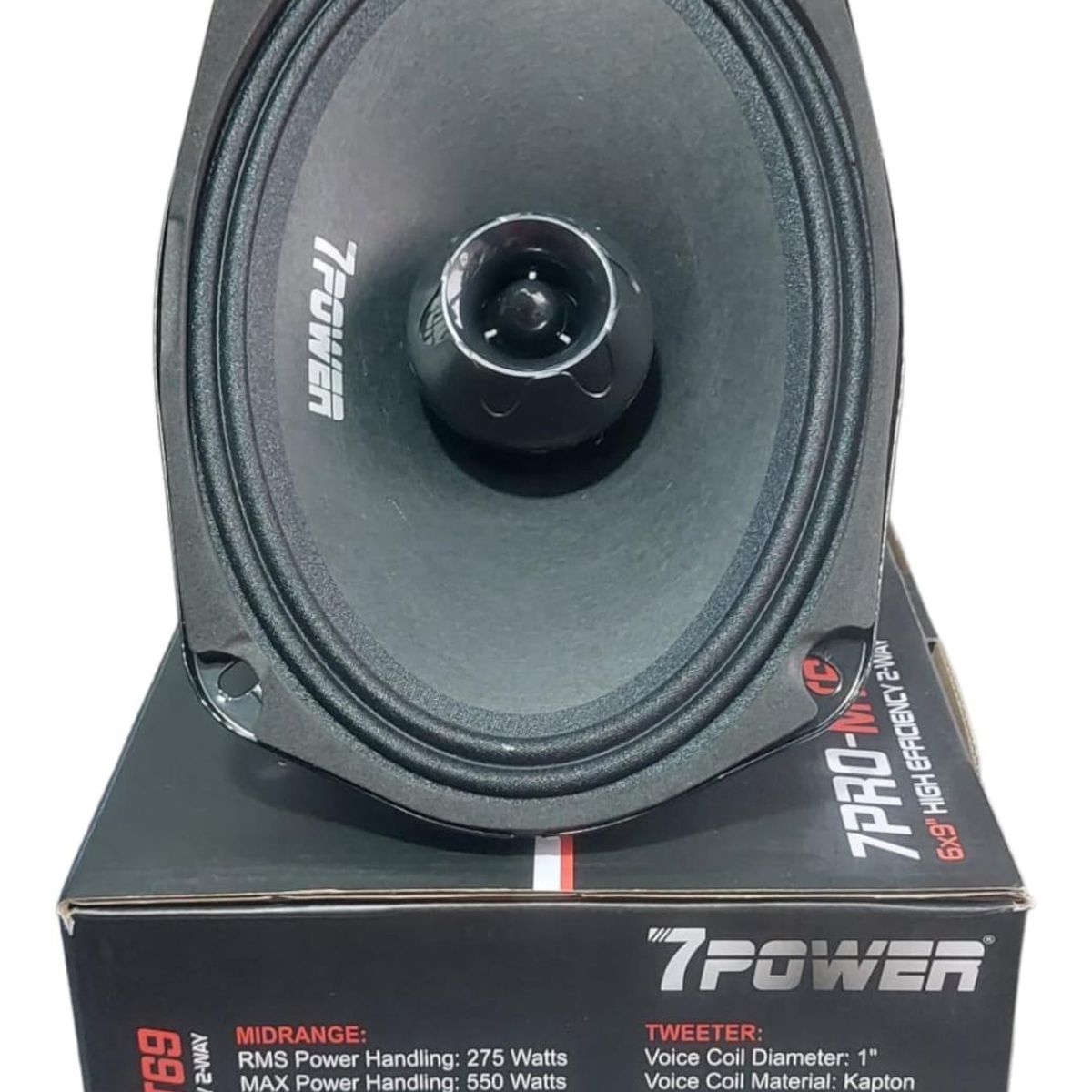 GENERICO - Parlante Medio Rango Coaxial con Tweeter  6,9" Ovalado 7 Power 550W