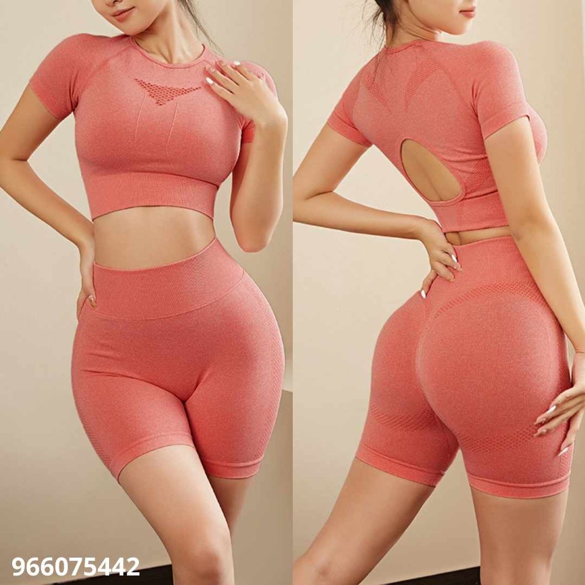 GENERICO - CONJUNTO DEPORTIVO 2 PZAS BIKER +TOP MANGA CORTA_.