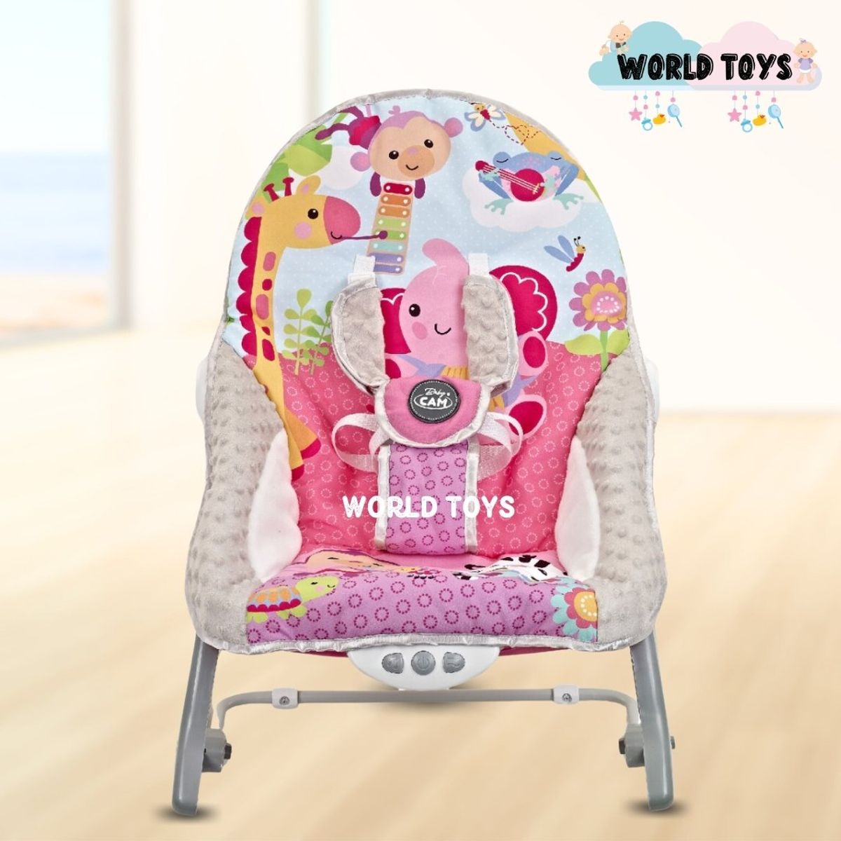 BABY - Silla Mecedora «NARAN» con Juguetes Didácticos Pink