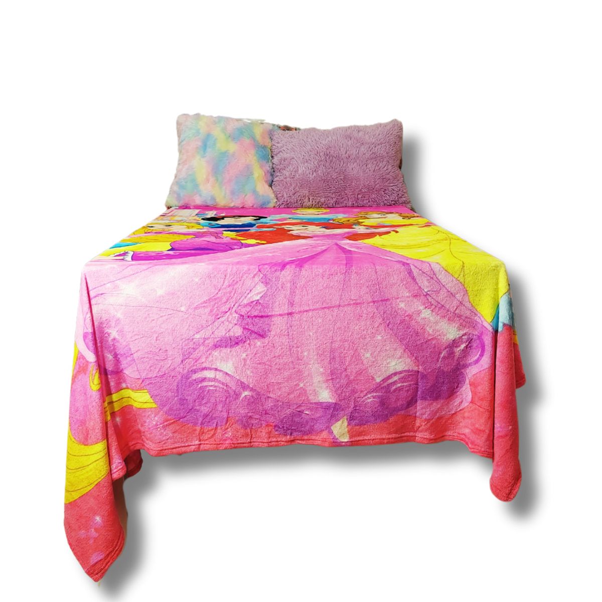 GENERICO - Manta para Niñas Rosa Estampado de Princesas