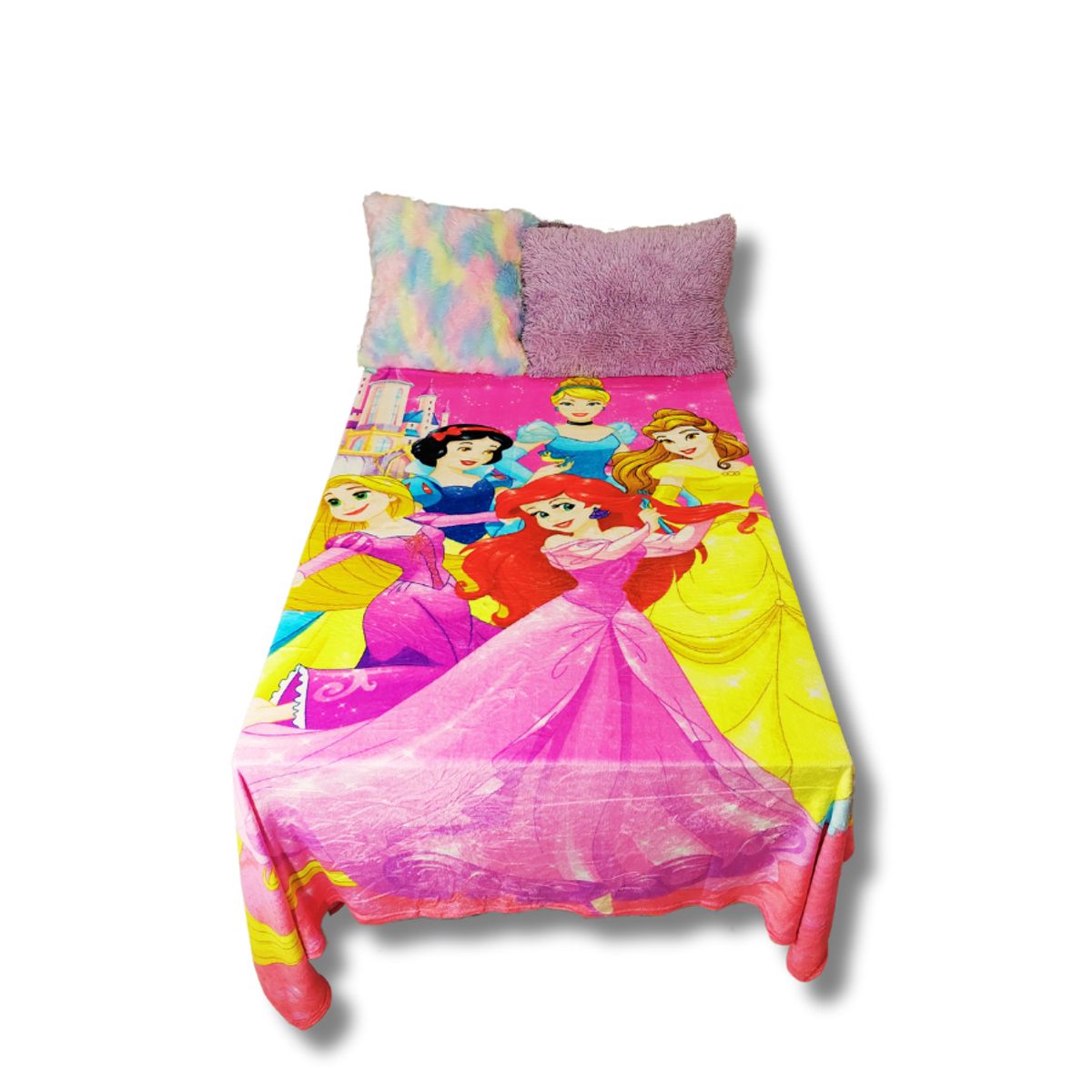 GENERICO - Manta para Niñas Rosa Estampado de Princesas