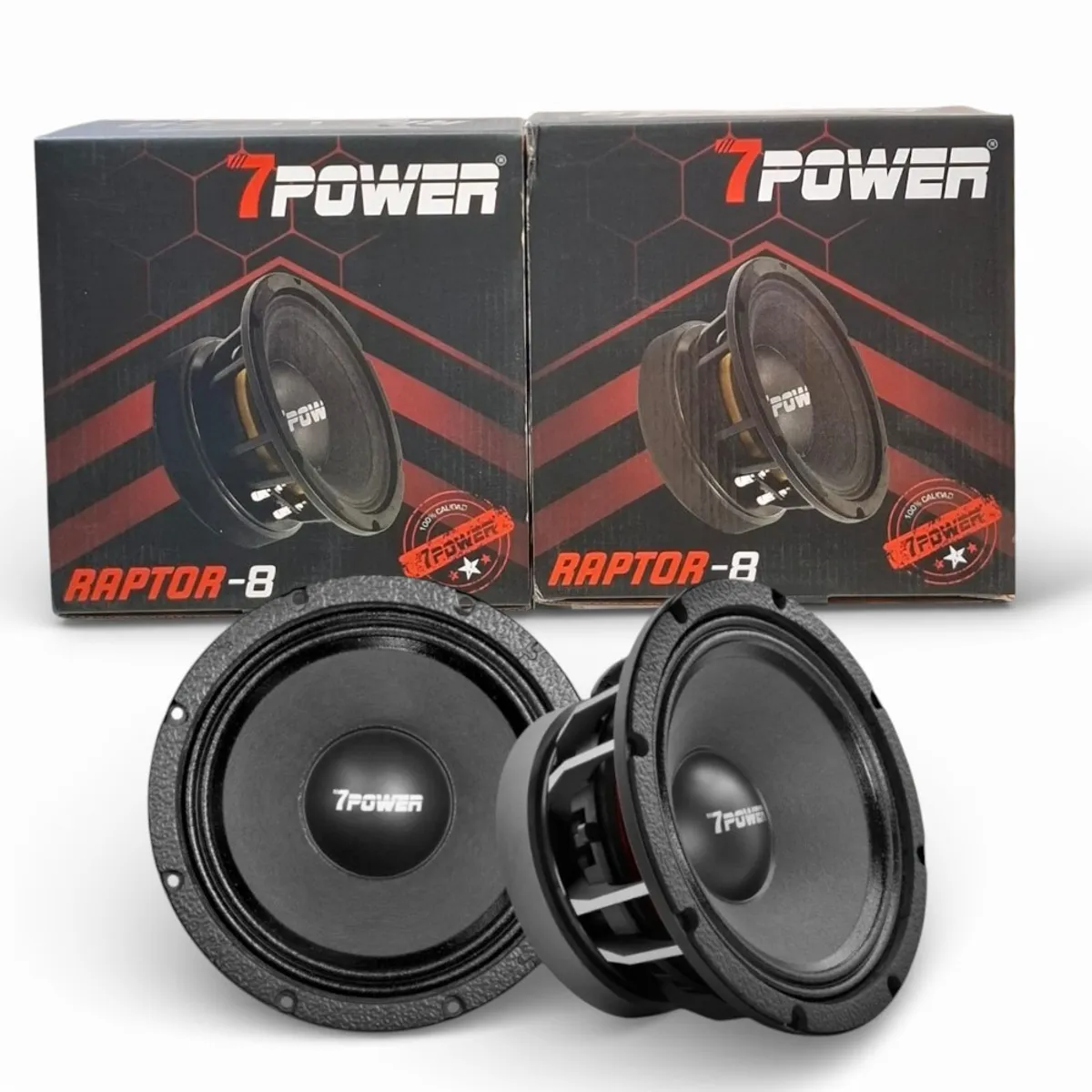 GENERICO - Parlante Medio Rango MID BASS 8" Pulgadas 1200W 600 RMS 7 Power