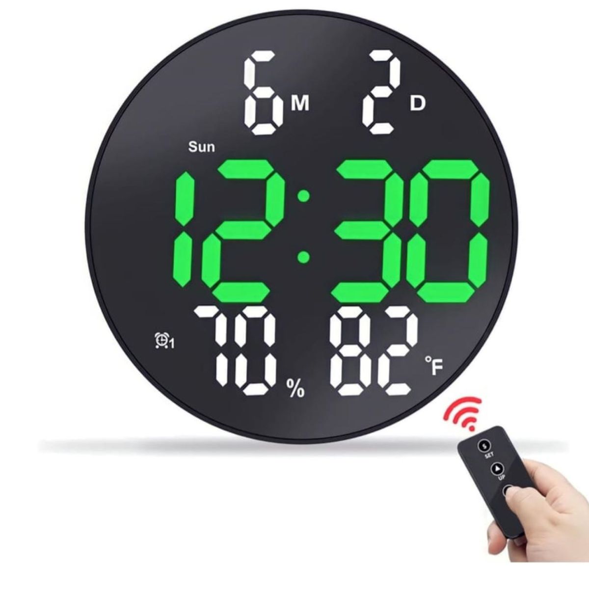 GENERICO - RELOJ DIGITAL LED CONTROL REMOTO  TEMPERATURA