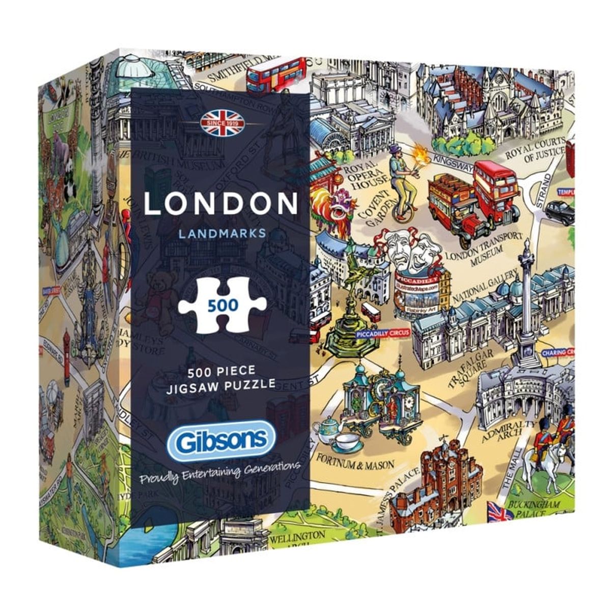 GIBSONS - Rompecabezas Gibsons Atracciones de Londres 500 piezas Giftbox