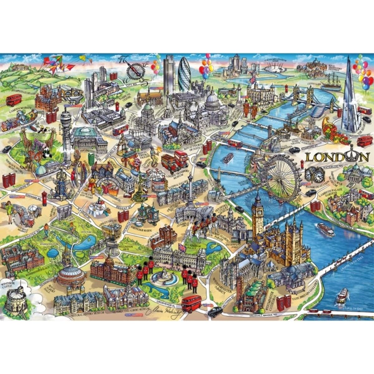 GIBSONS - Rompecabezas Gibsons Atracciones de Londres 500 piezas Giftbox