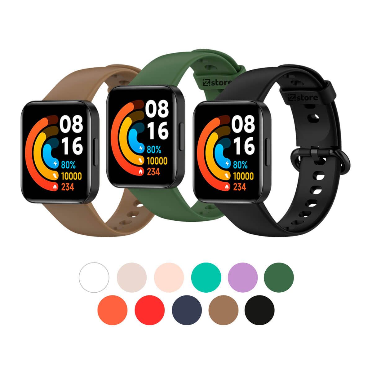 GENERICO - CORREA DE SILICONA PARA XIAOMI REDMI WATCH 2 LITE - NEGRO