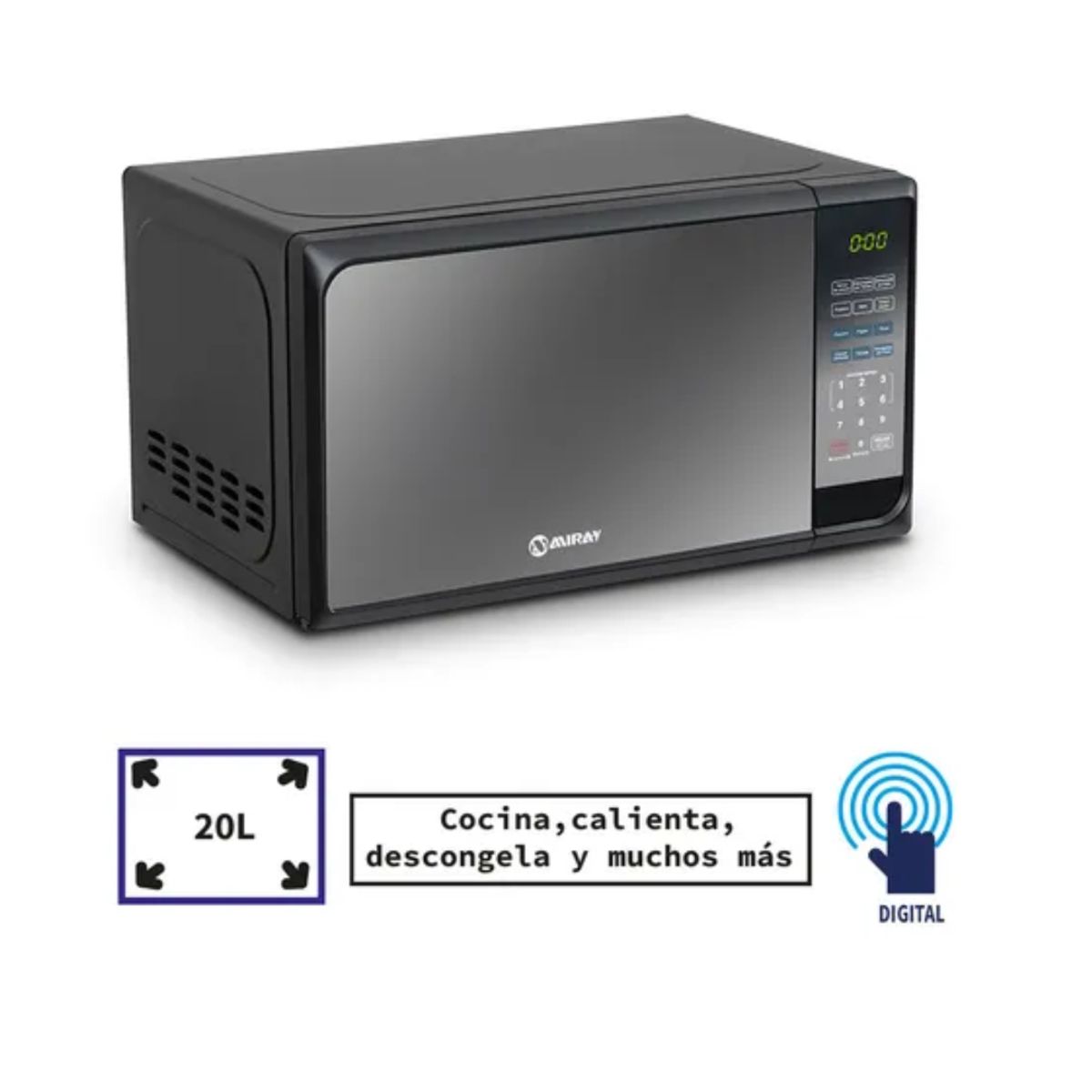 MIRAY - Horno Microondas Miray HMM-20N 20 Litros