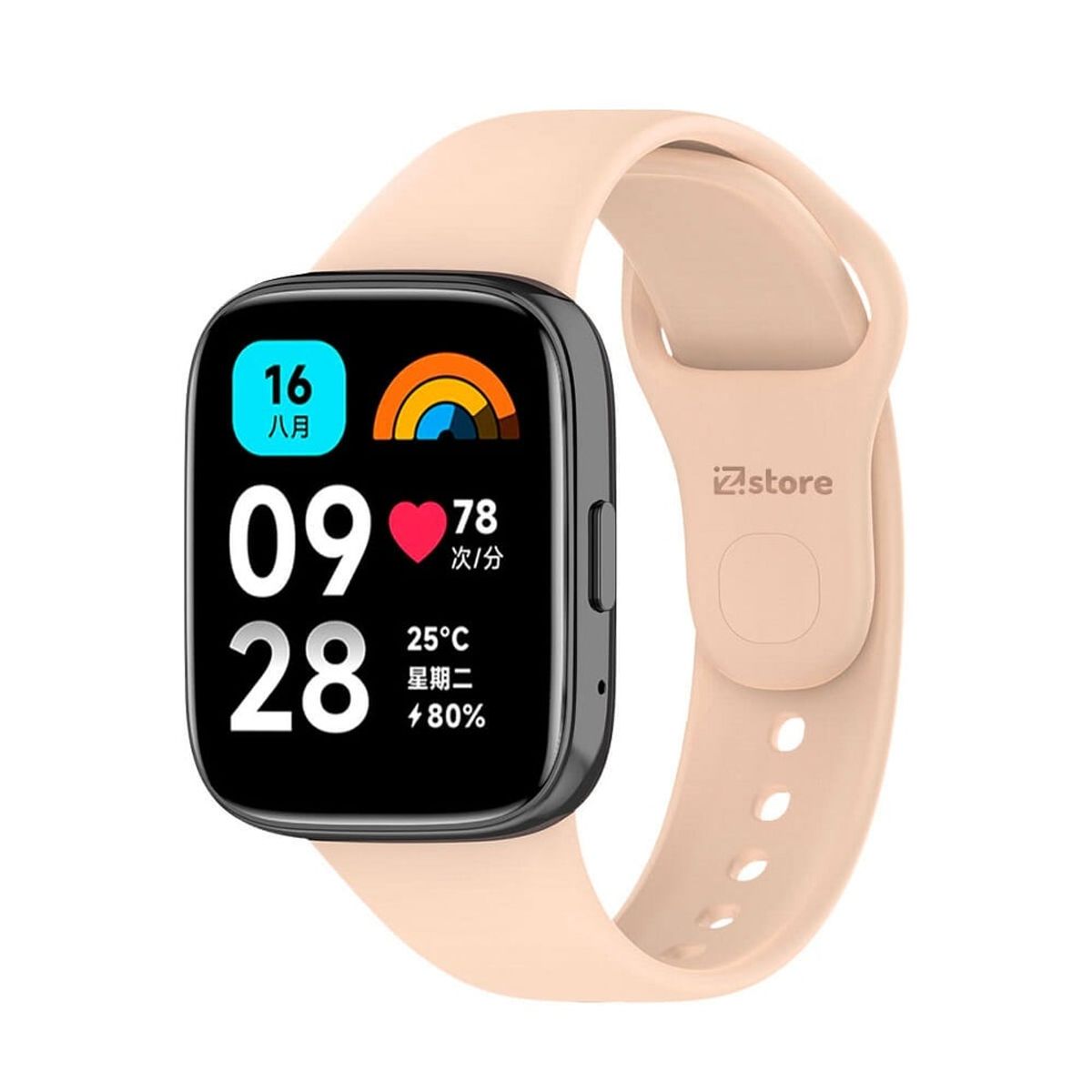 GENERICO - CORREA DE SILICONA PARA XIAOMI REDMI WATCH 3 ACTIVE Y LITE - ROSA
