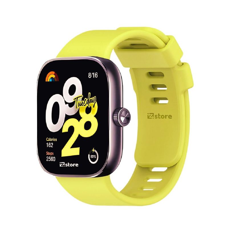GENERICO - CORREA DE SILICONA PARA XIAOMI REDMI WATCH 4 - AMARILLO