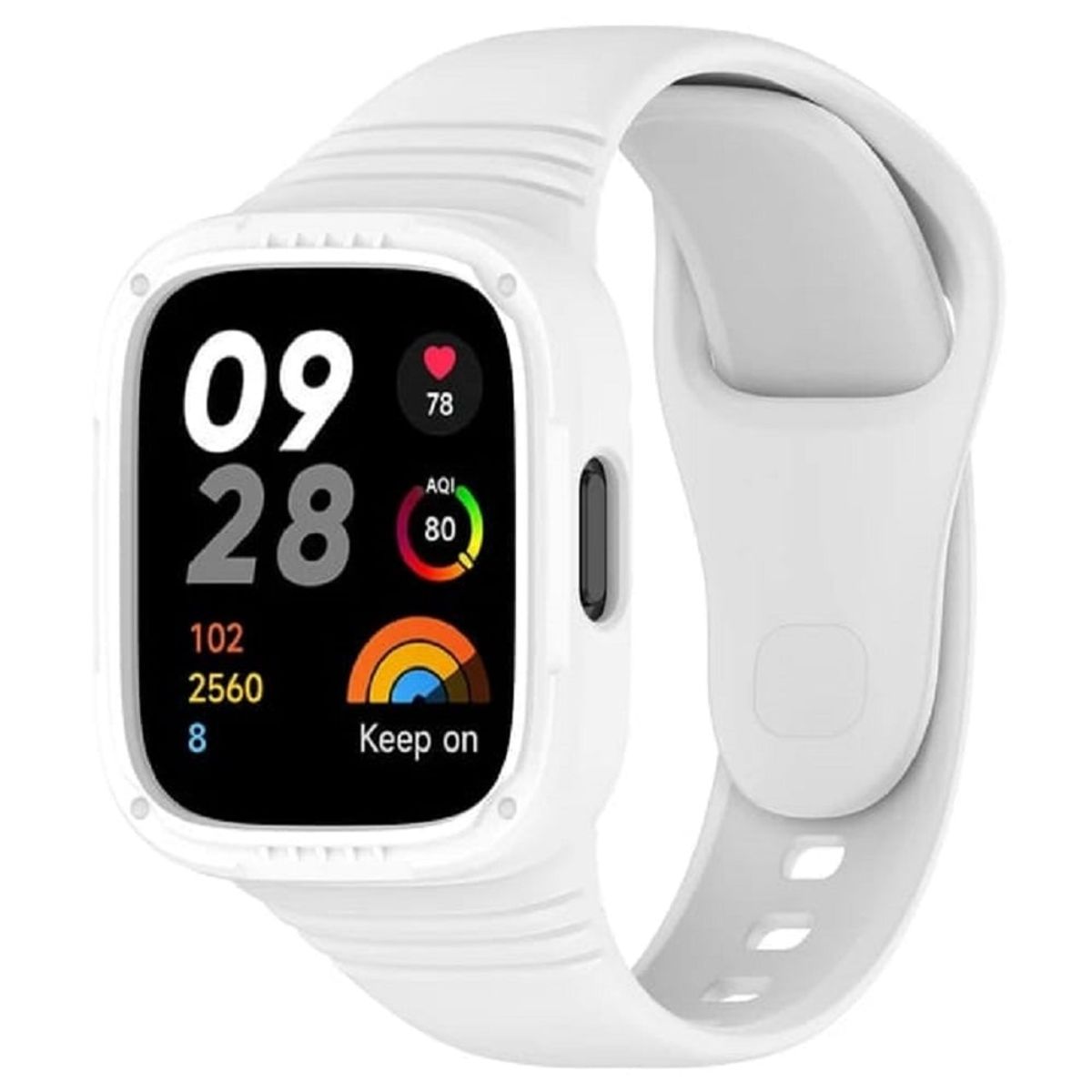 GENERICO - CORREA MAS CASE PARA XIAOMI REDMI WATCH 3 ACTIVE Y LITE - BLANCO