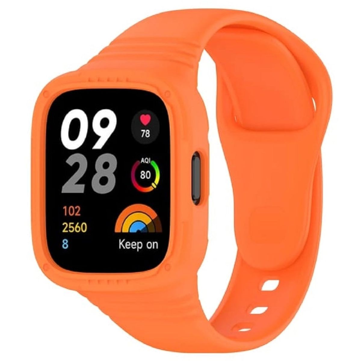 GENERICO - CORREA MAS CASE PARA XIAOMI REDMI WATCH 3 ACTIVE Y LITE - NARANJA