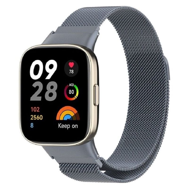 GENERICO - CORREA MILANESE PARA XIAOMI REDMI WATCH 3 - GRIS