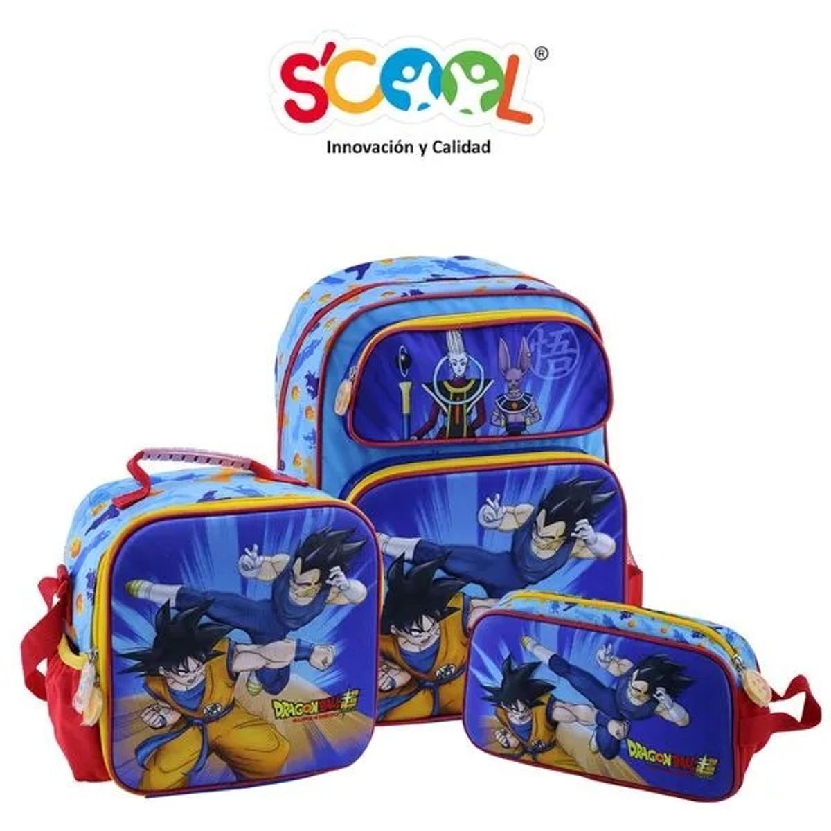 SCOOL - SET MOCHILA ESCOLAR SCOOL EVA 3D SATIN DRAGON BALL