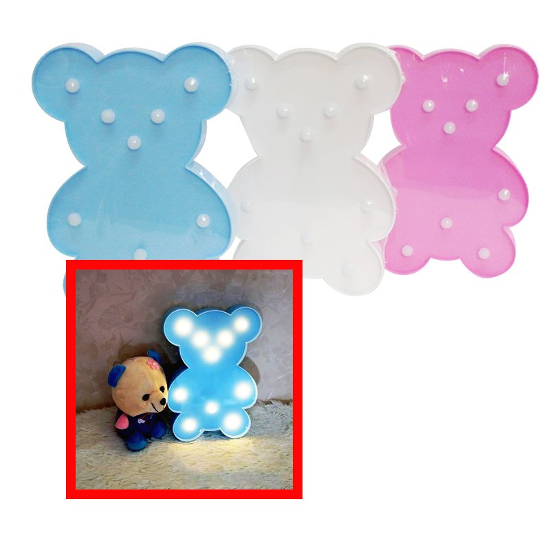 GENERICO - Lampara Led Forma De Oso set por tres