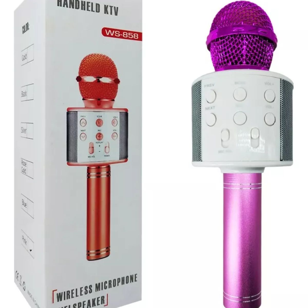 GENERICO - Micrófono Karaoke Inalámbrico Con Bluetooth Parlante Usb