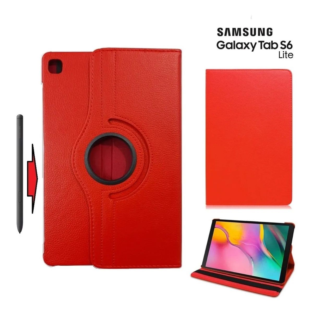 GENERICO - Funda Giratoria 360° Protector Cover Forro Samsung Tab S6 Lite SM-P610