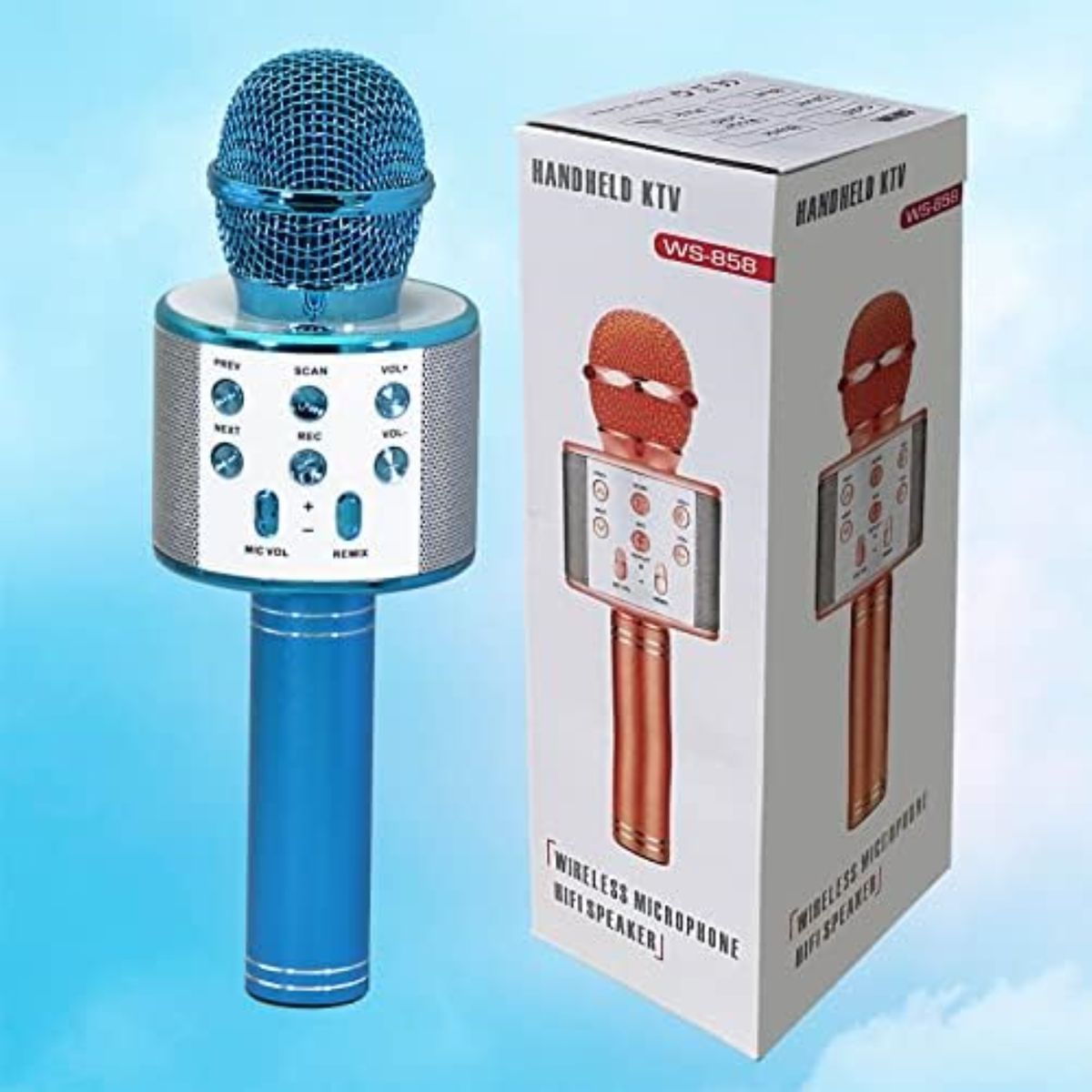 GENERICO - Micrófono Karaoke Inalámbrico Con Bluetooth Parlante Usb