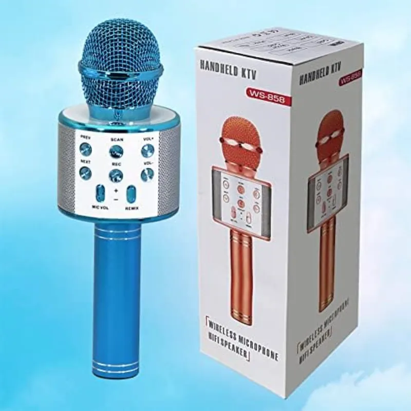GENERICO - Micrófono Karaoke Inalámbrico Con Bluetooth Parlante Usb