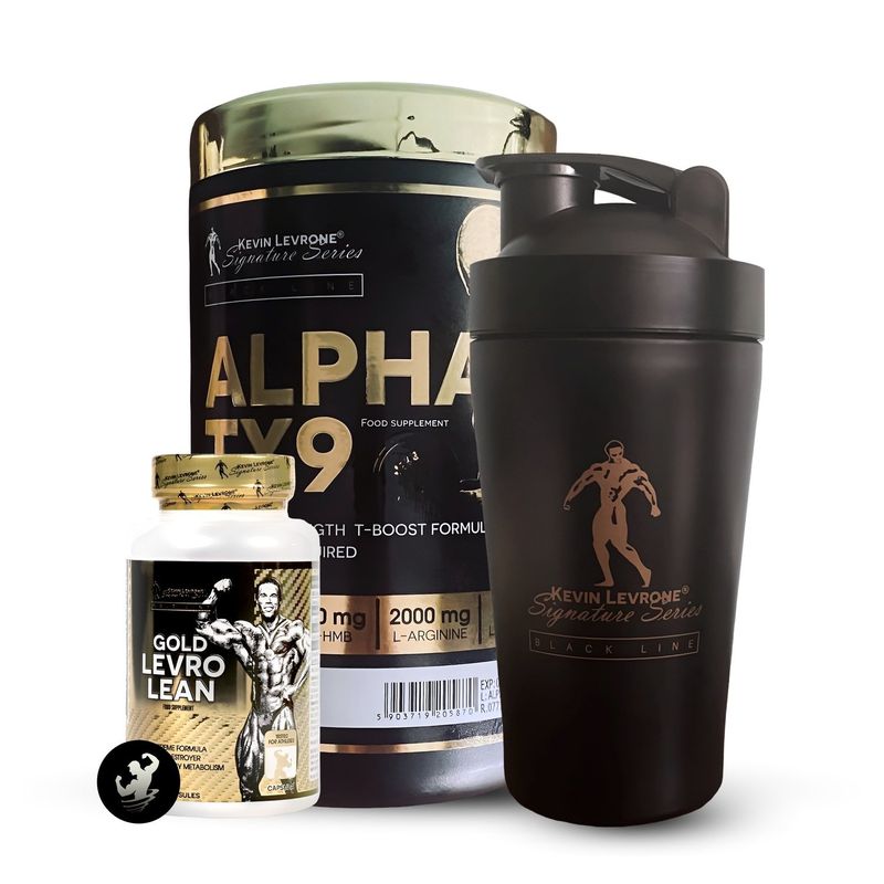 KEVIN LEVRONE - Pack Test Booster Alpha TX9 Kevin Levrone 378 grs + Gold LevroLean 90 caps + Shaker