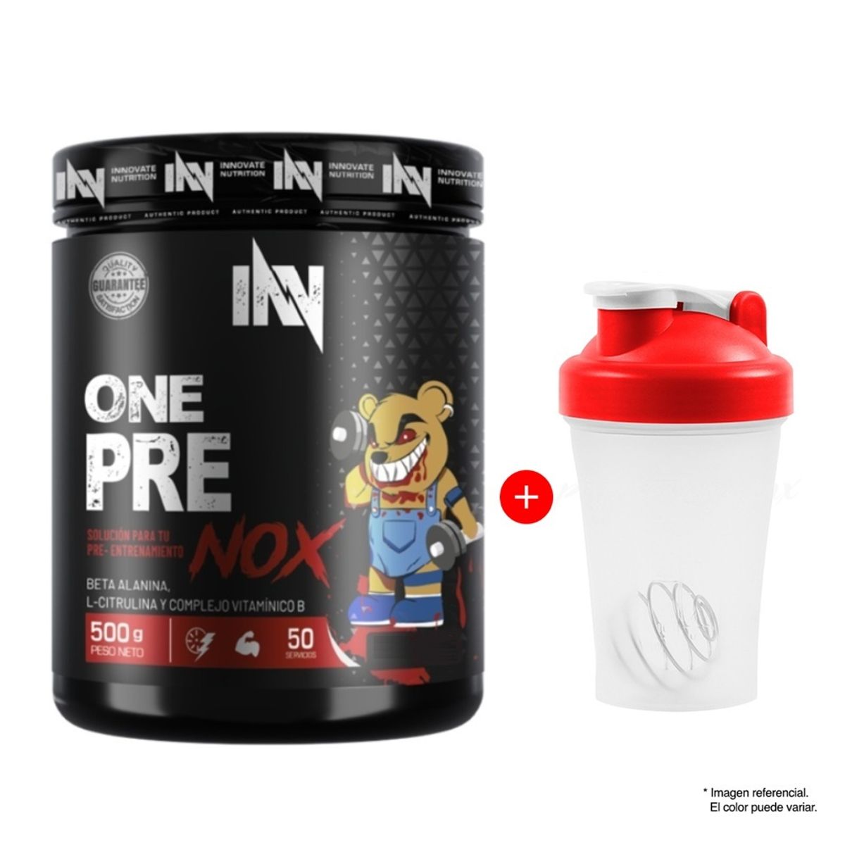 INN INNOVATE NUTRITION - ONE PRE NOX 500 GR PRE ENTRENO INN FRUIT PUNCH