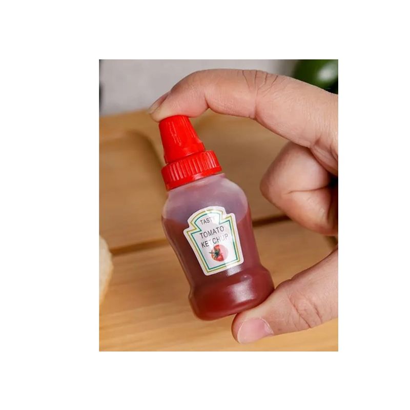 GENERICO - MINI BOTELLAS FRASQUITOS POMITOS PARA SALSAS CREMAS X 4 UNDS