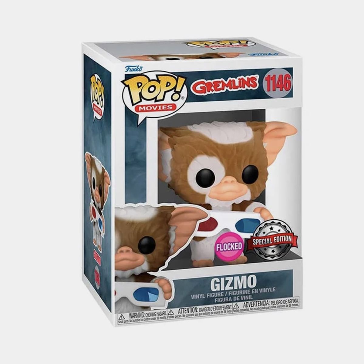 FUNKO - FUNKO POP GREMLINS - GIZMO WITH 3D GLASSES  FLOCKED SE