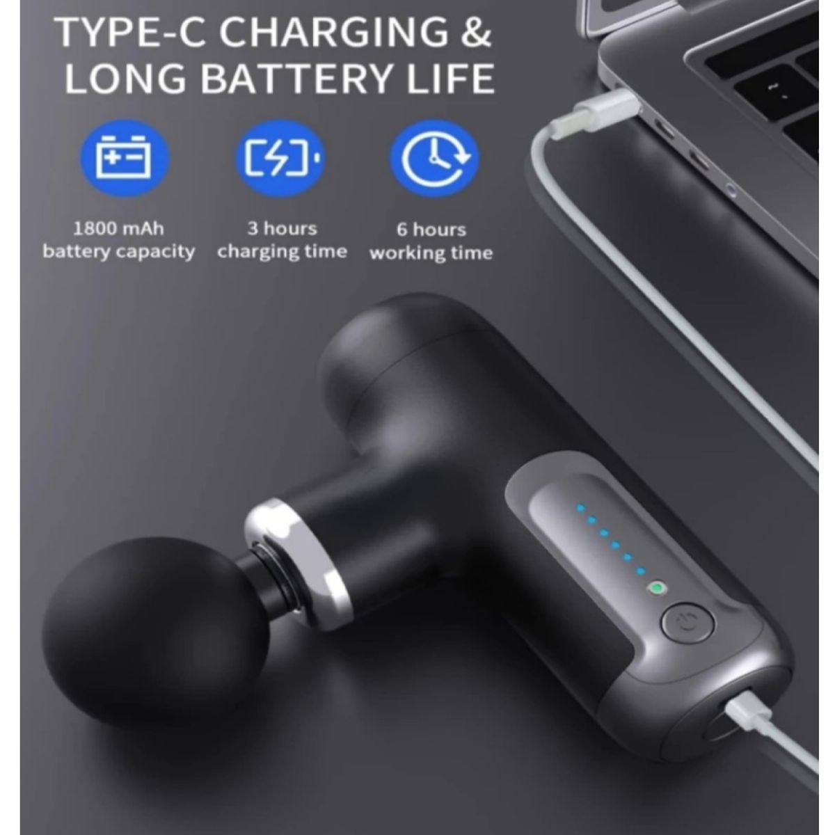 UNICARE - PISTOLA MASAJEADORA MUSCULAR MINI PROFESIONAL