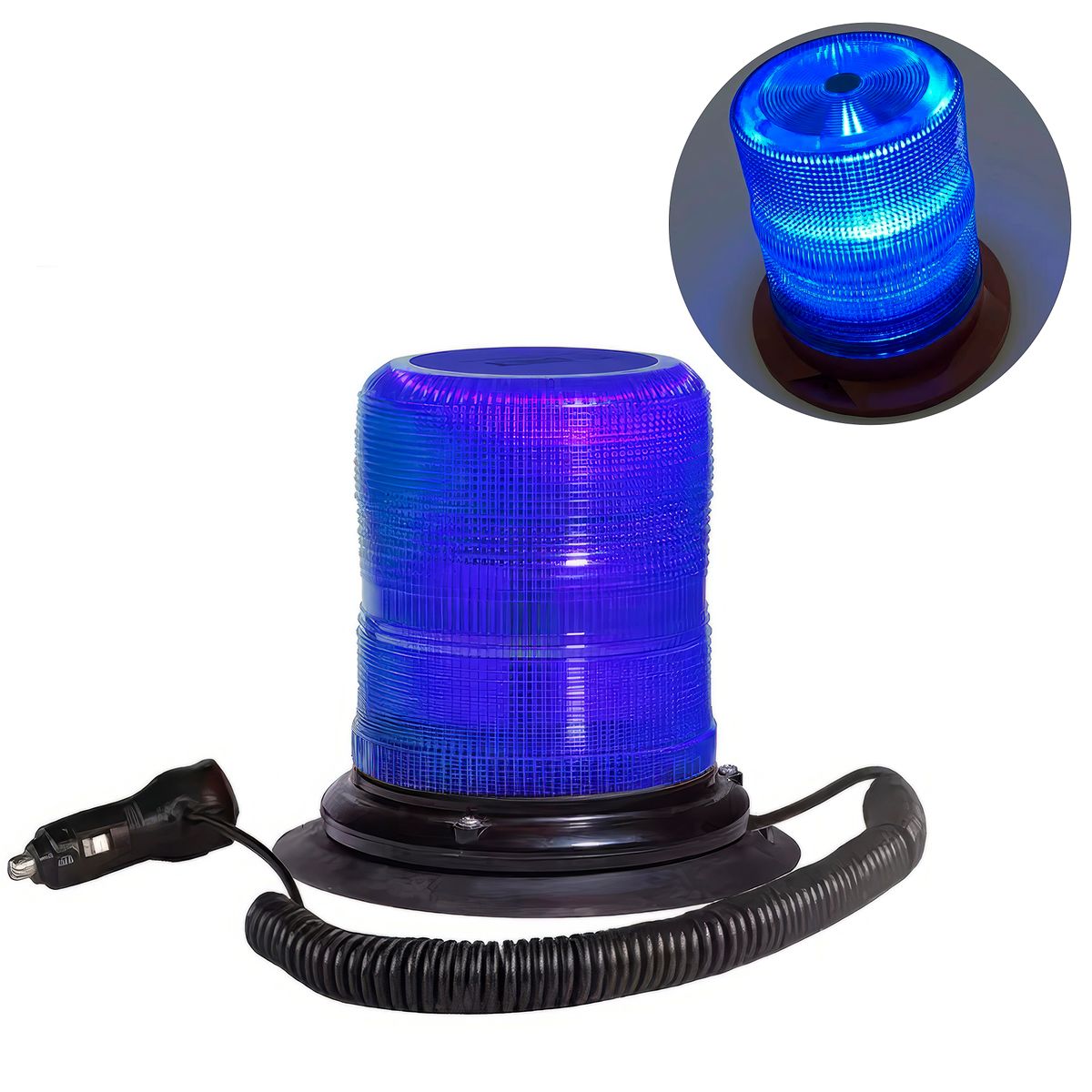 GENERICO - Circulina Estroboscópica Led Alto con Imán Premiun 12V-24V Azul