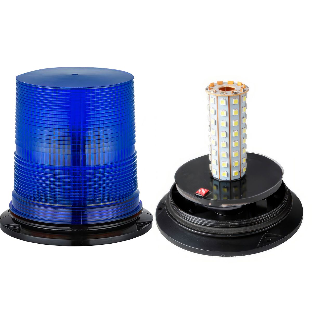 GENERICO - Circulina Estroboscópica Led Alto con Imán Premiun 12V-24V Azul