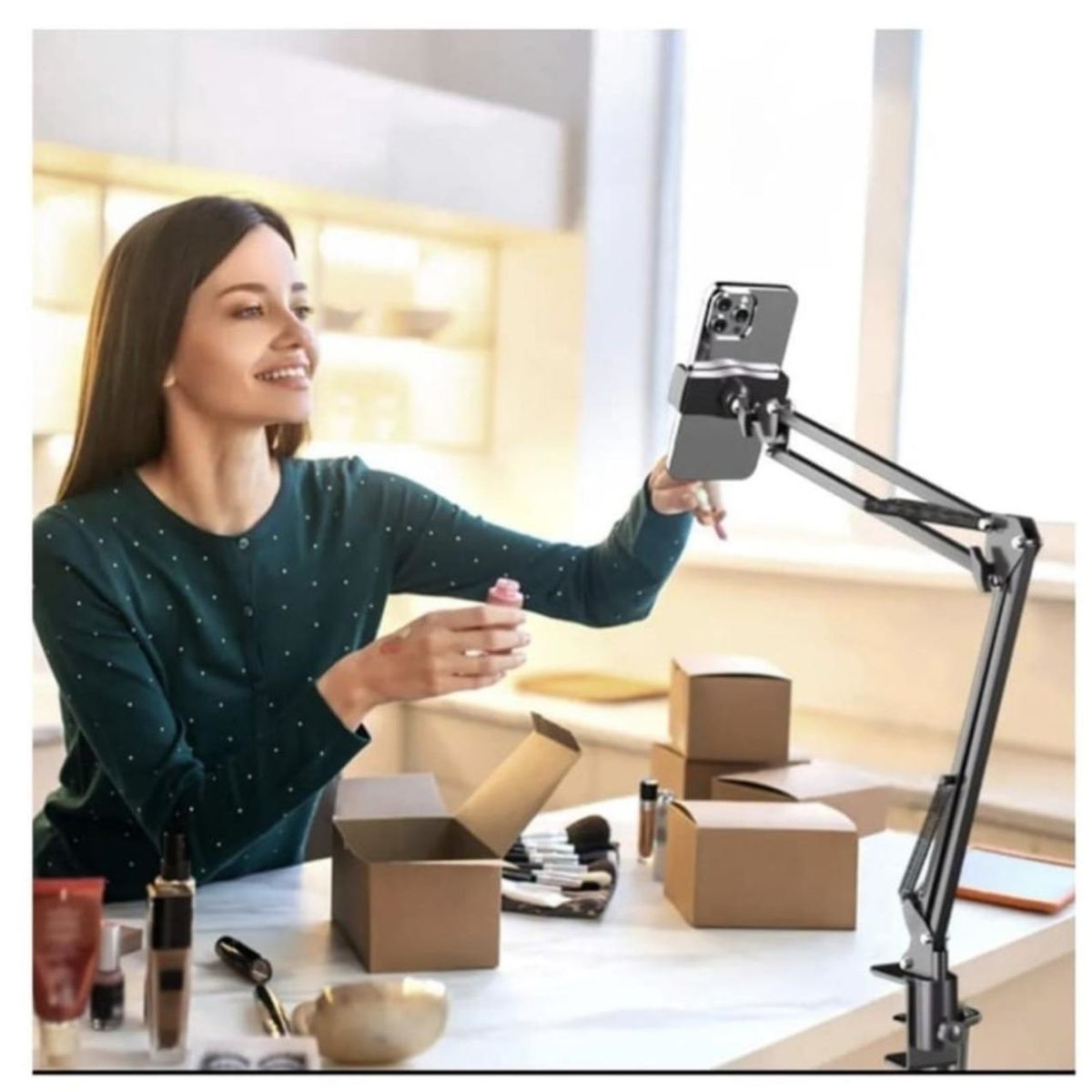 GENERICO - Soporte De Brazo Largo Ajustable Para Teléfono y Tableta