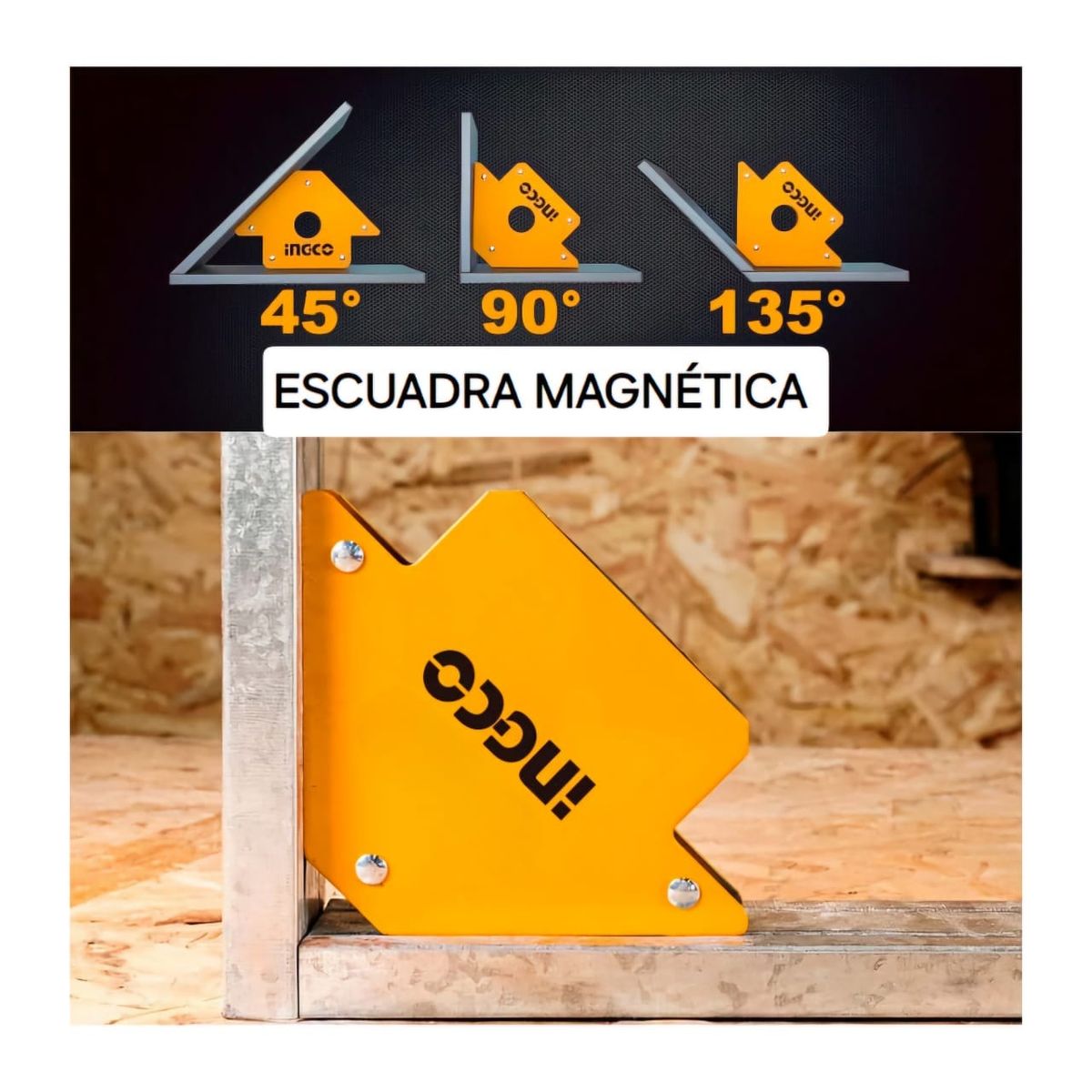 INGCO TOOLS - Escuadra magnética 4 para Soldar INGCO