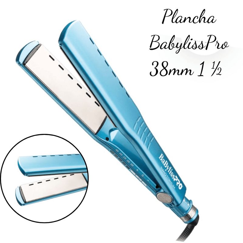 BABYLISS PRO - Plancha Alisadora Babyliss Pro Nano Titanium 38mm 1 ½ - 450°F